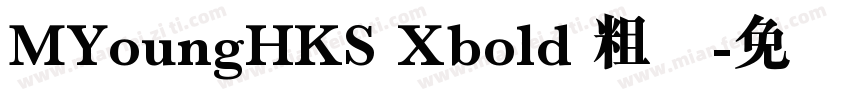 MYoungHKS Xbold 粗体字体转换